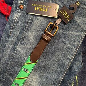 Polo by Ralph Lauren Green and Brown Belt